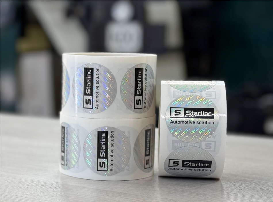 Security void labels showing tamper evidence